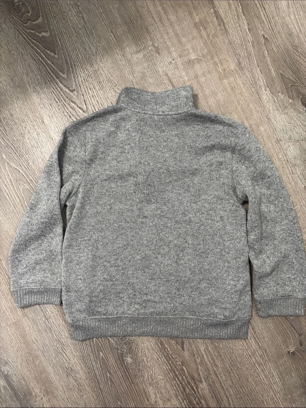 Janie and Jack Boys Size 6 Gray Collared Button Sweater Pockets